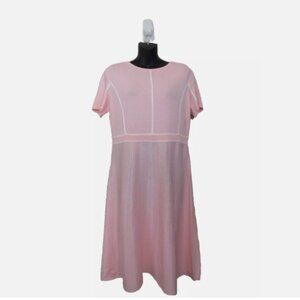 Misook Size Small Pink Sheath Dress Short Sleeve NEW